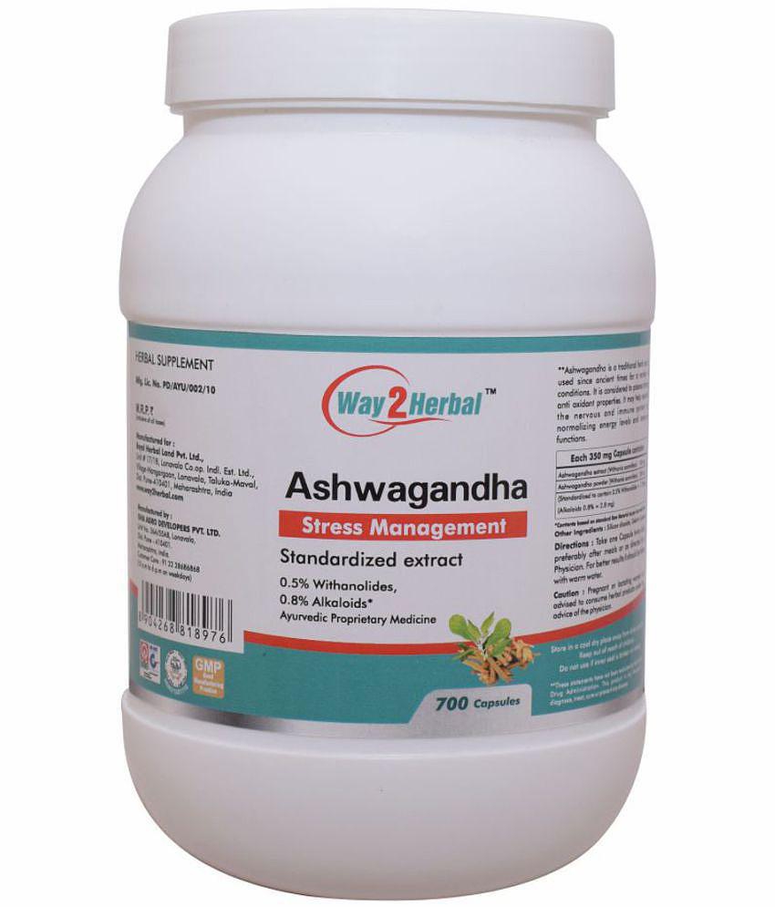 Way2Herbal Ashwagandha Capsule 700 no.s Pack Of 1