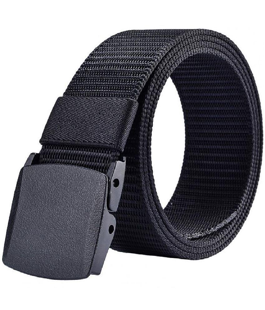 Buy Online Garg Store ZACH - Black Canvas Men's Casual Belt ( Pack of 1 ) - None