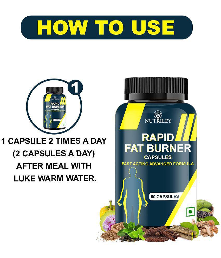 Nutriley Rapid Fat Burner Capsules, Fat Cutter, Fat Loss 60 gm Fat Burner Capsule