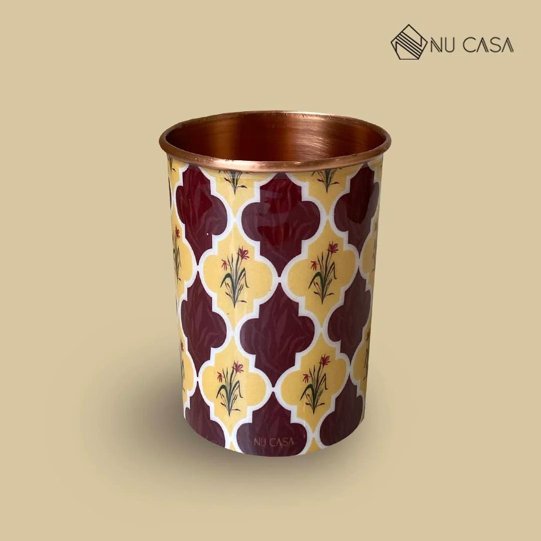 Mughal Print Pure Copper Glass