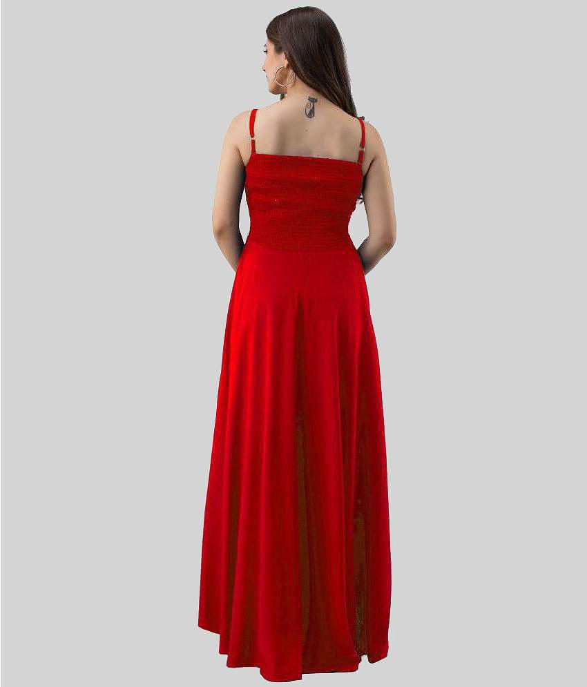 Stylish Men Frionkandy - Red Rayon Women's Gown ( Pack of 1 ) - None 2025 at ShopCircuit | ONDC