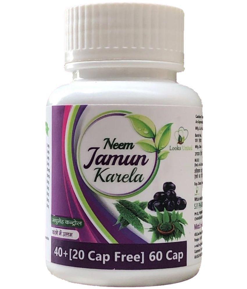 Looks United Neem Karela Jamun Capsule 60 no.s Pack Of 1