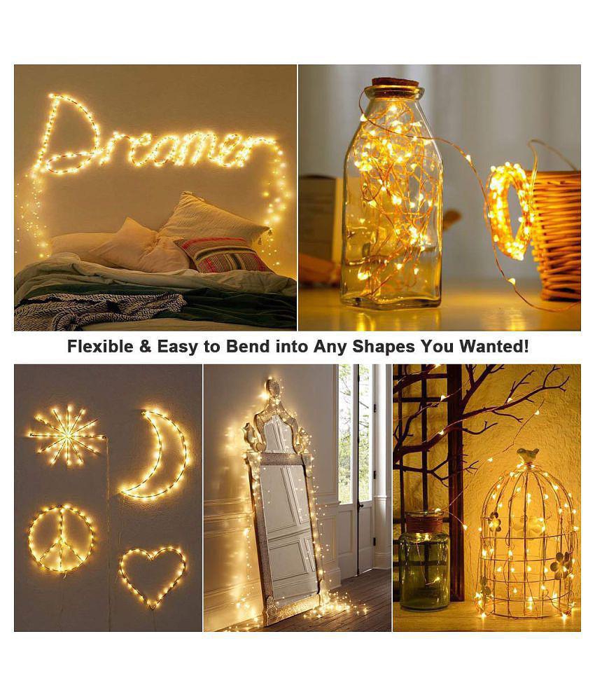 MIRADH - Gold 3Mtr String Light (Pack of 1) - Yellow