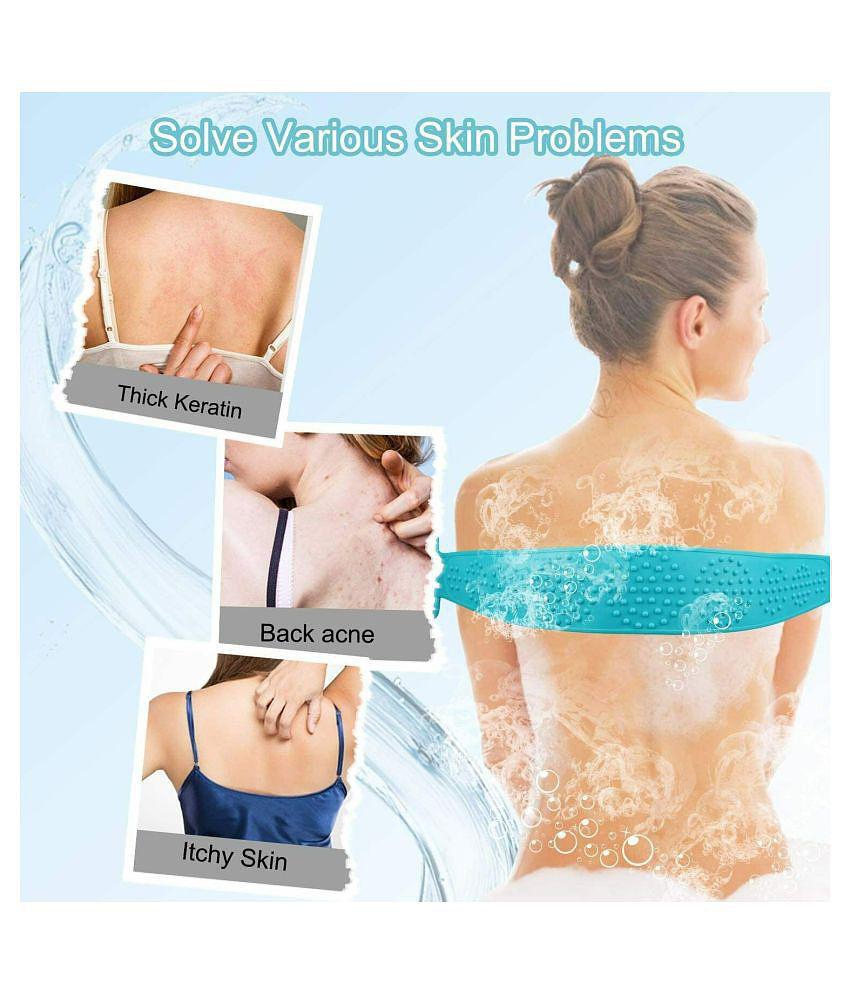 Saleh Silicone Shower Bath Belt Back Scrubber Brush Body Scrub Foam 140 g