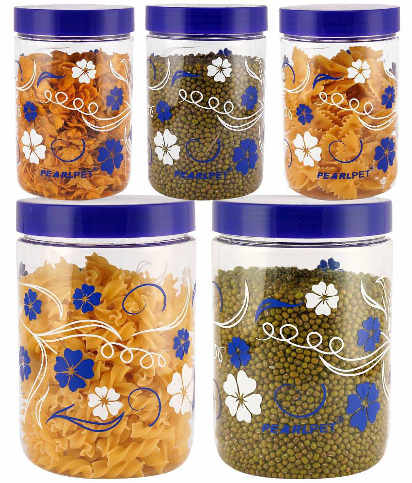 PearlPet - Blue Polyproplene Food Container ( Pack of 5 ) - Blue