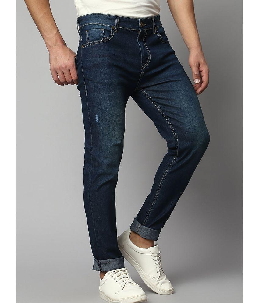 Luxurious Men Dennis Lingo - Blue Cotton Blend Slim Fit Mens Jeans ( Pack of 1 ) - None 2025 at 