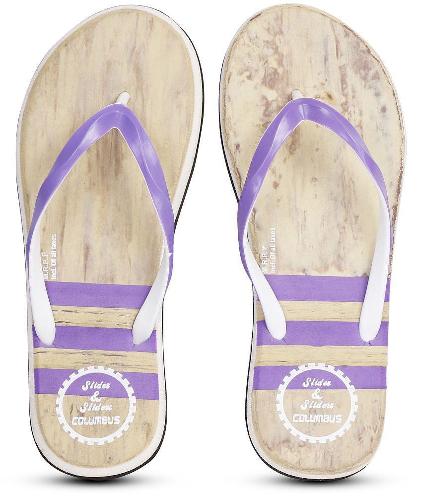 Columbus Sports Purple Slippers - None