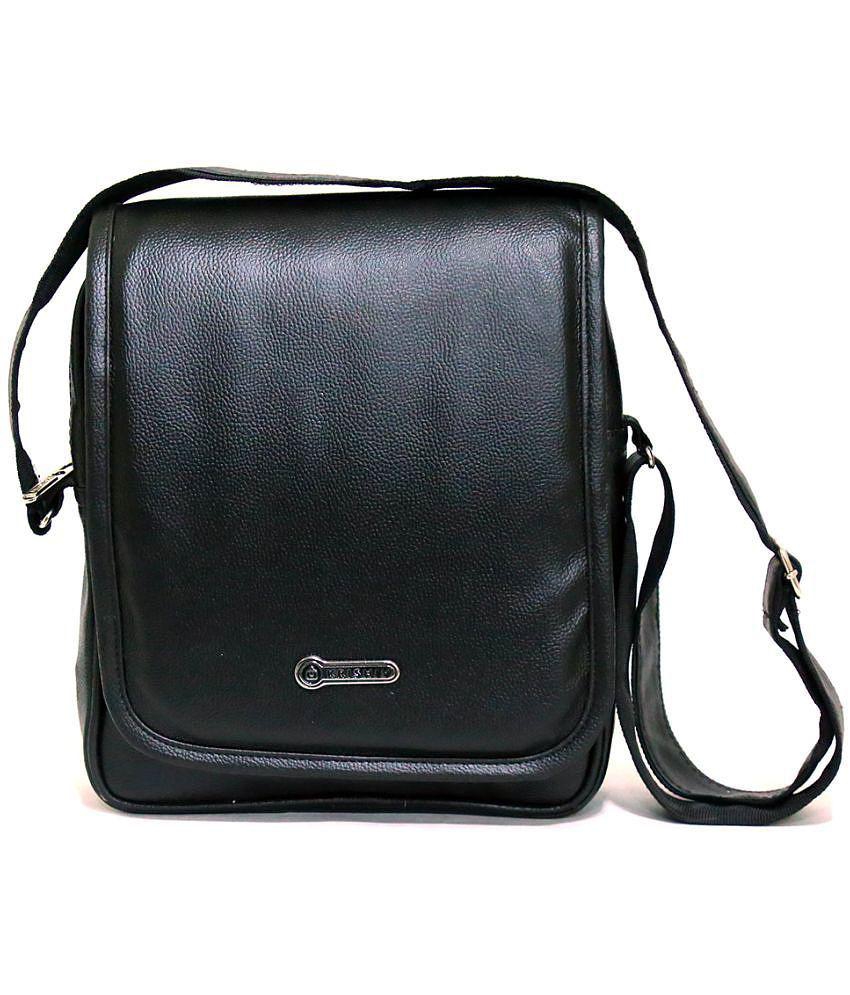 Latest Men krishiv - Black Solid Messenger Bag - Black 2025 at ShopCircuit | ONDC