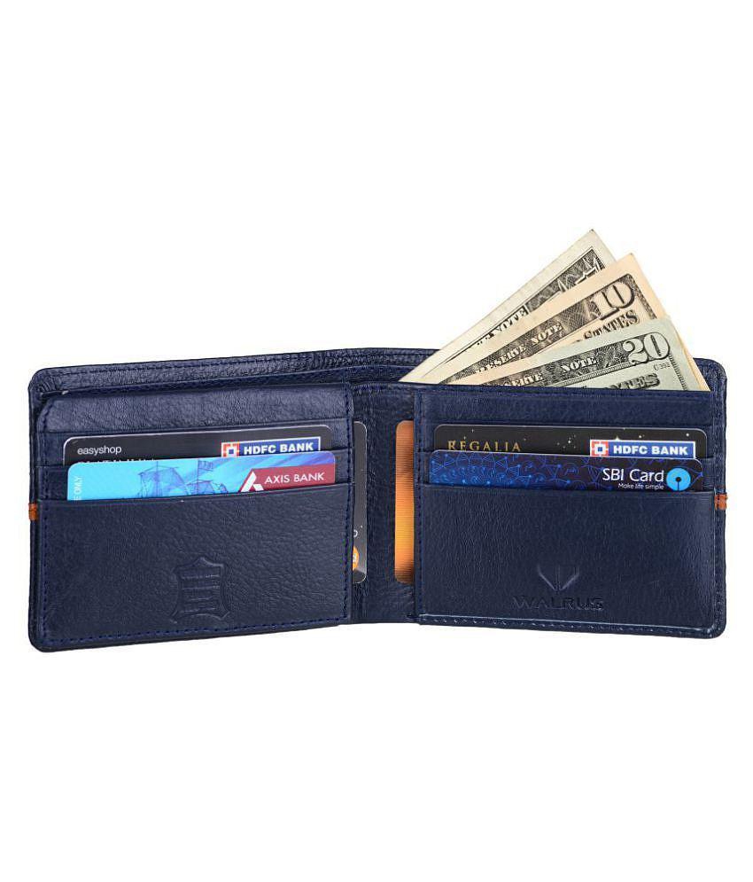 Trendy Men Walrus Leather Blue Casual Regular Wallet - Blue 2025 at ShopCircuit | ONDC