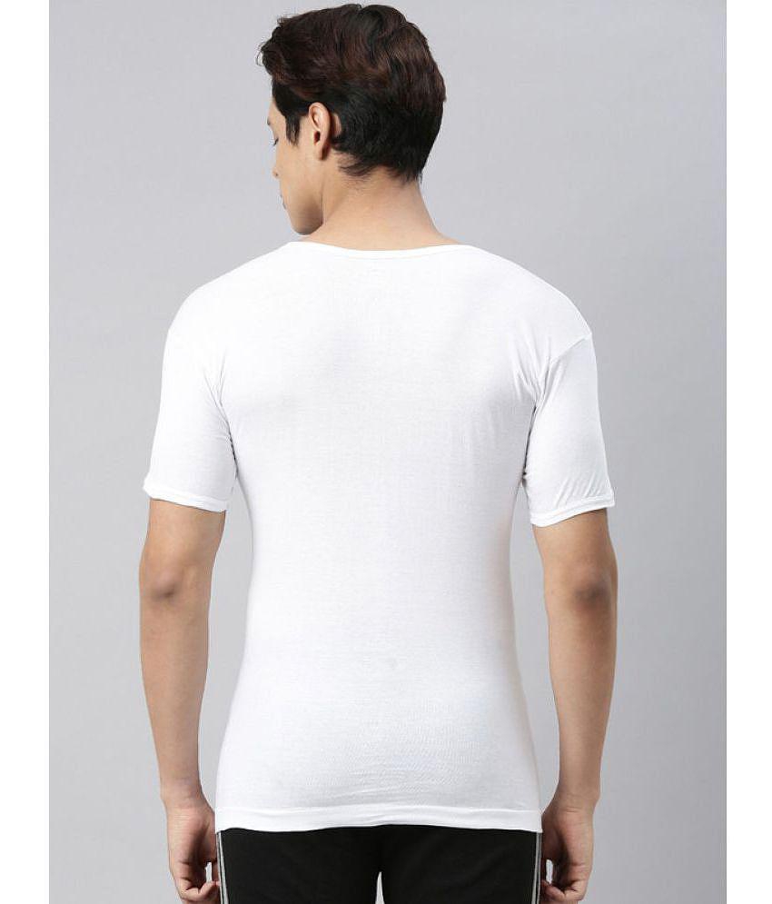 VIP - White Supreme RNS Cotton Mens Vest ( Pack of 4 ) - None
