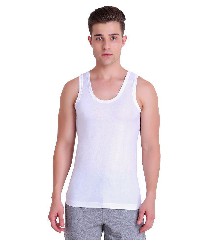 TT White Sleeveless Vests Pack Of 5 - 90