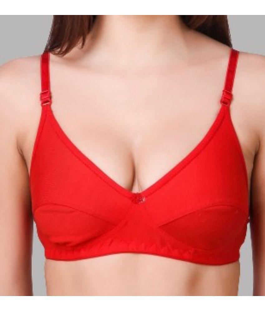 Top Men Kiran Enterprises - Multicolor Cotton Blend Non Padded Women''s Everyday Bra ( Pack of 3