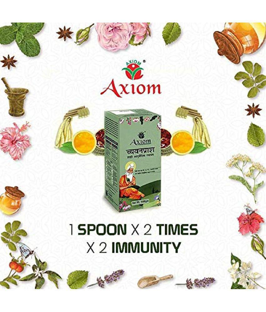 Axiom Royal Ayurvedic Chyawanprash 250gm | 2X Immunity | Made With Deshi Cow Ghee(A2 Ghee), Kashmiri Saffron & Wild Natural Honey | WHO GMP, GLP Certified Product | No Artificial Colour & Fl