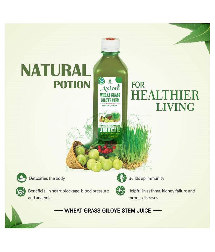 Axiom Wheat Grass Juice 500 ml(Pack of 2) |100% Natural WHO-GLP,GMP,ISO Certified Product