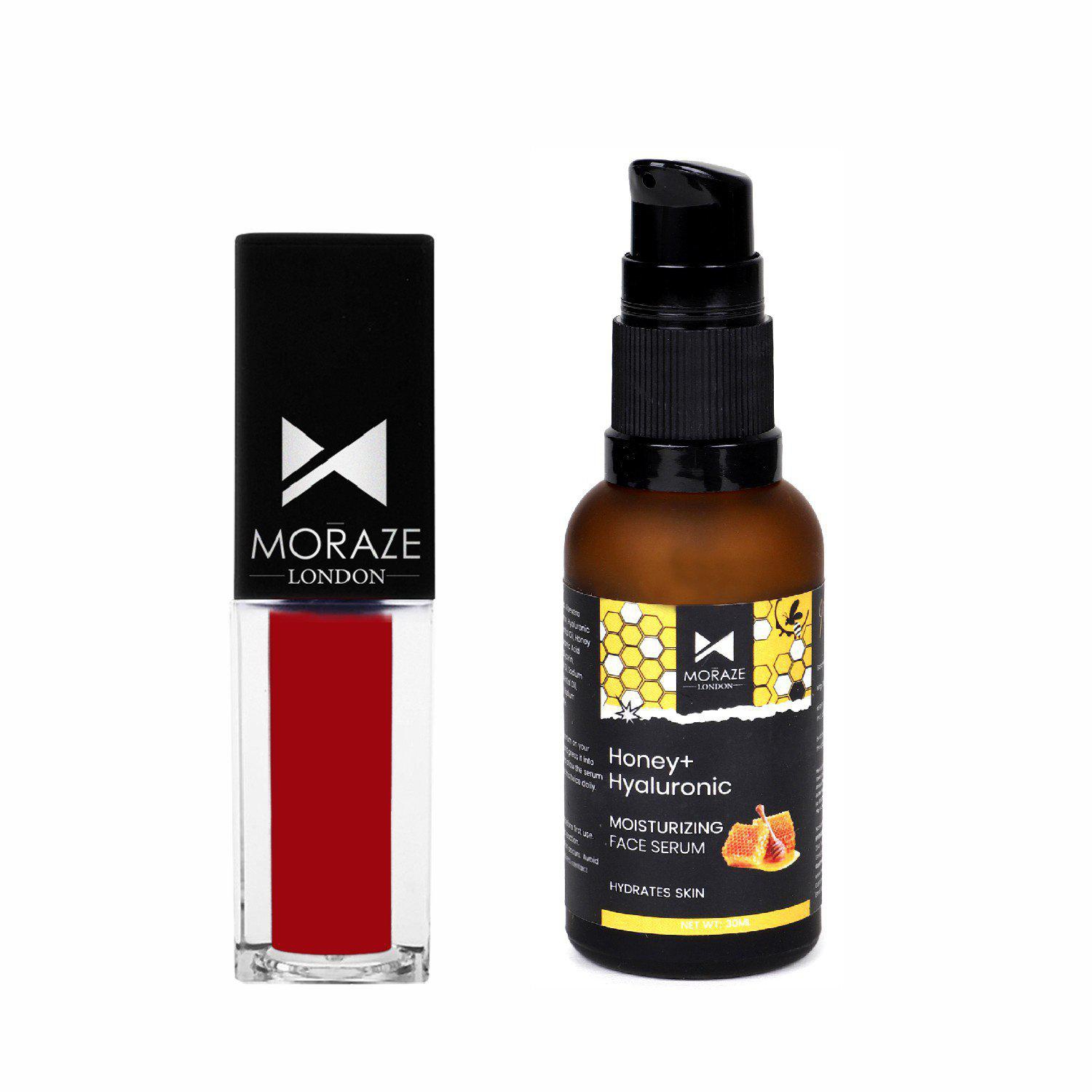 Exclusive Women Moraze Combo Pack of Face Serum (30ML) & Matte Liquid Lipstick (3.5ML) 2025 at S