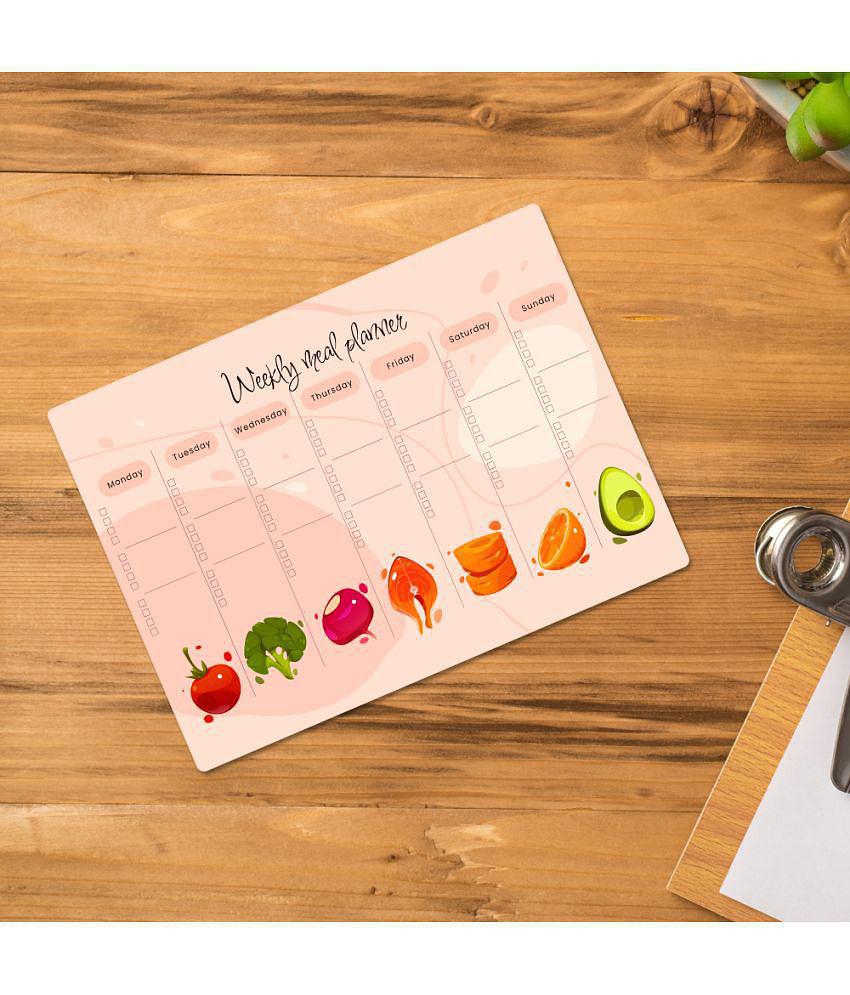 Photojaanic Magnetic Weekly Meal Planner Rubberized Square Fridge Magnets Fridge Magnet - Pack of 1