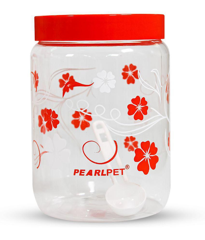 PearlPet - Red Plastic Spice Container ( Set of 6 ) - 1800 ml - Red