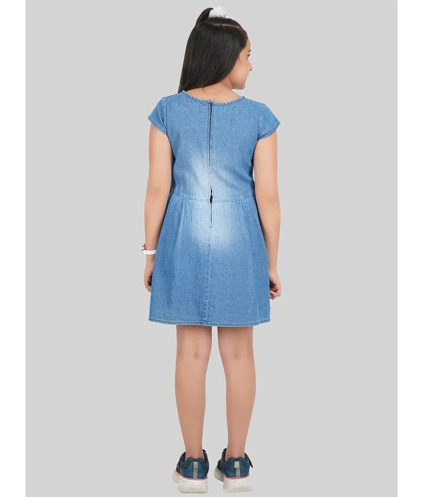 Elegant Women Being Naughty - Blue Denim Girls Frock ( Pack of 1 ) - None 2025 at ShopCircuit | 