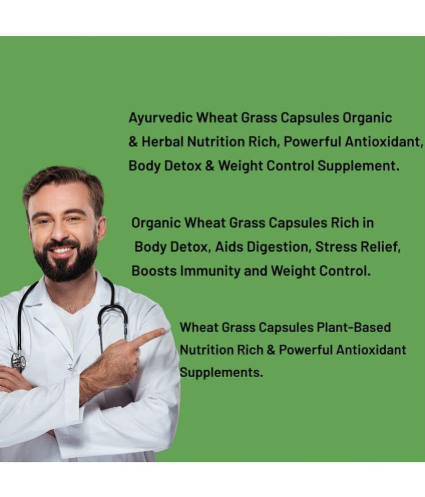 xovak pharmtech Organic Wheat Grass Capsule 100 gm Pack Of 2