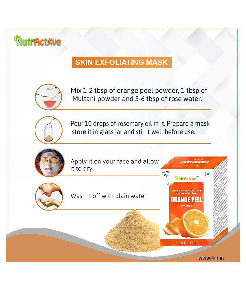 NutrActive Orange Peel Powder 100 gm Pack of 3