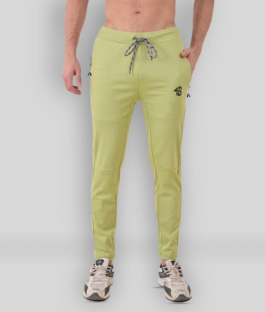 Forbro - Lime Green Polyester Blend Men's Trackpants ( Pack of 1 ) - L