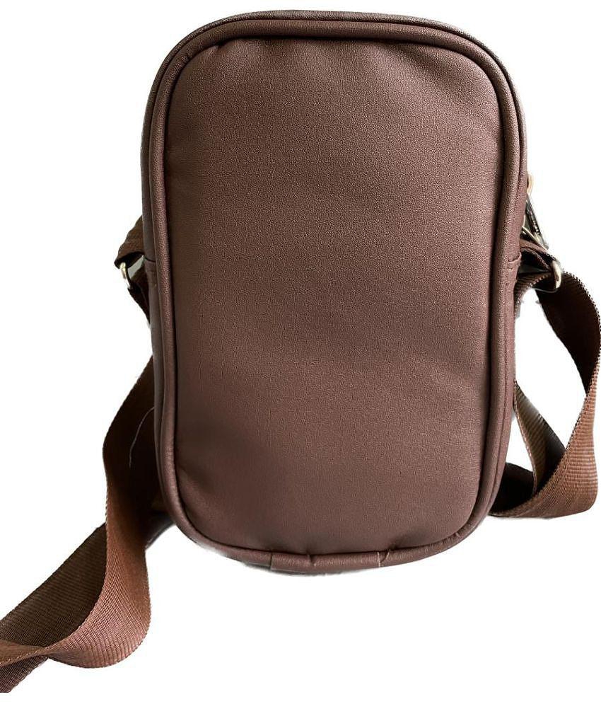 Chic Men Apnav MINI SLING Leather Brown Passport Holder - Brown 2025 at ShopCircuit | ONDC
