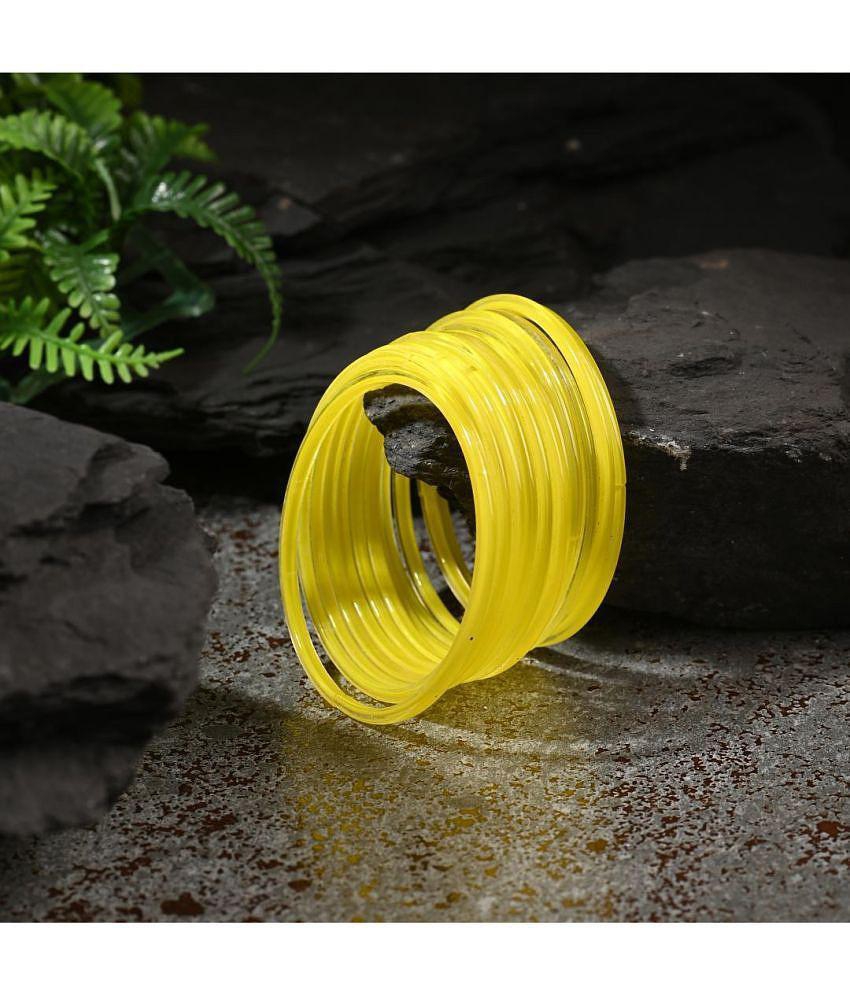 Top Men Somil Yellow Bangle Set ( Pack of 12 ) - None 2025 at ShopCircuit | ONDC