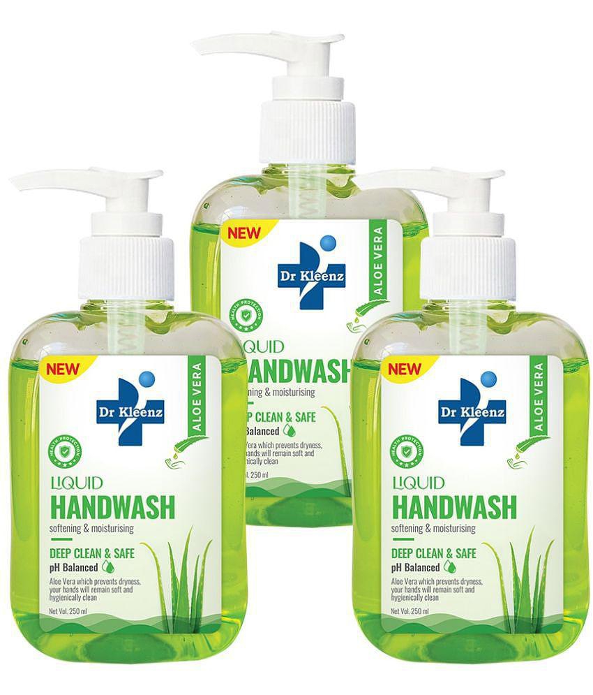 Dr Kleenz Deep Clean & Safe Aloevera Hand Wash 750 mL Pack of 3