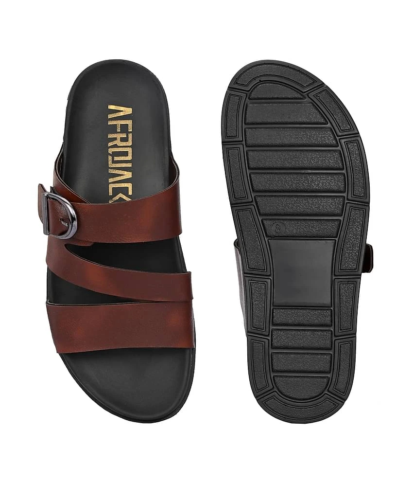 Chic Accessories Afrojack - Brown Mens Sandals - None 2025 at ShopCircuit | ONDC