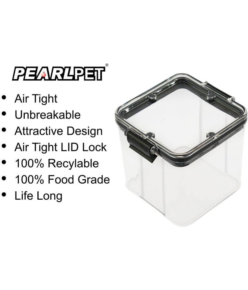 PearlPet - Black Polyproplene Dal Container ( Pack of 2 ) - Black