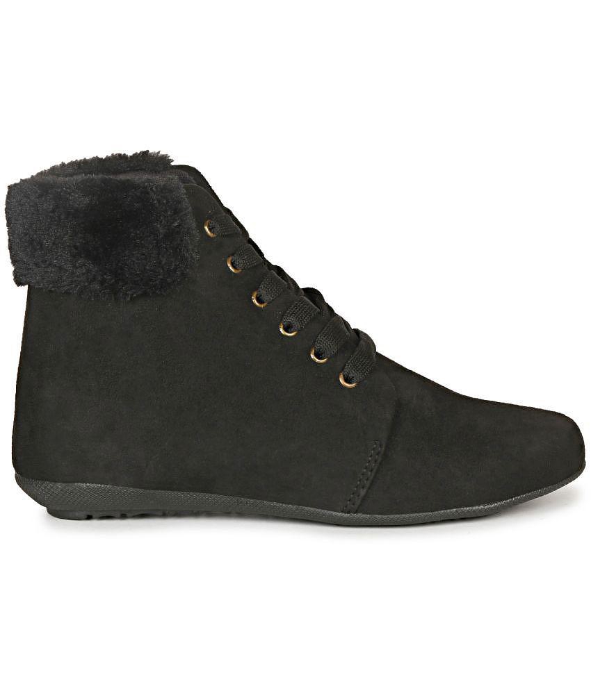 Ishransh - Black Women''s Ankle Length Boots - None