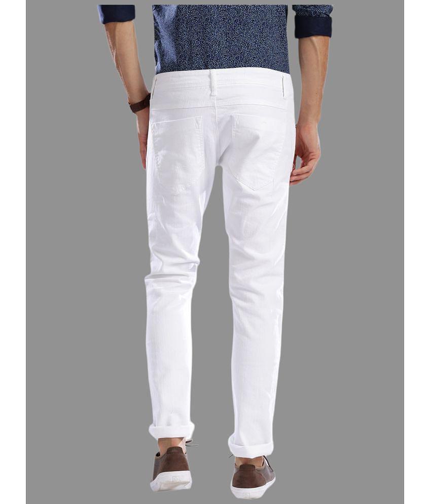 x20 - White Denim Skinny Fit Men's Jeans ( Pack of 1 ) - None