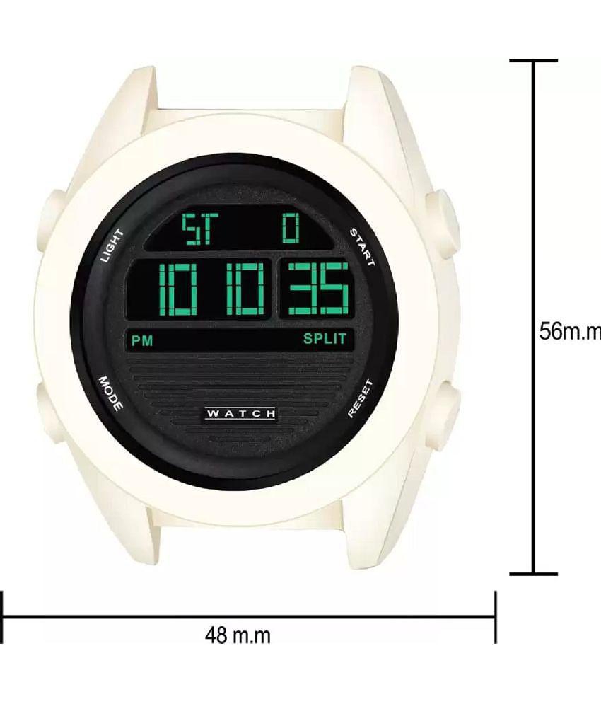 Hala - White Silicon Digital Men's Watch