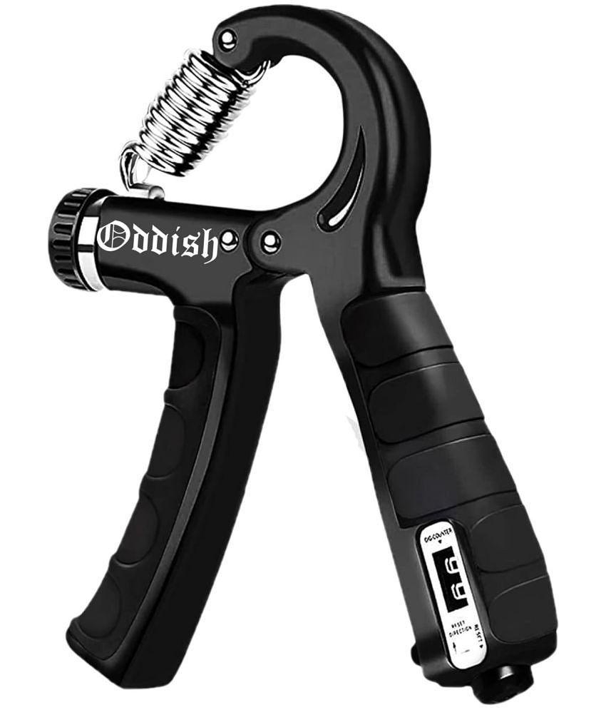 ODDISH COUNTER HAND GRIP 5kg to60 Kg adjustableHand Gripper for Men Women Finger Forearms Equipment & Counter - Black