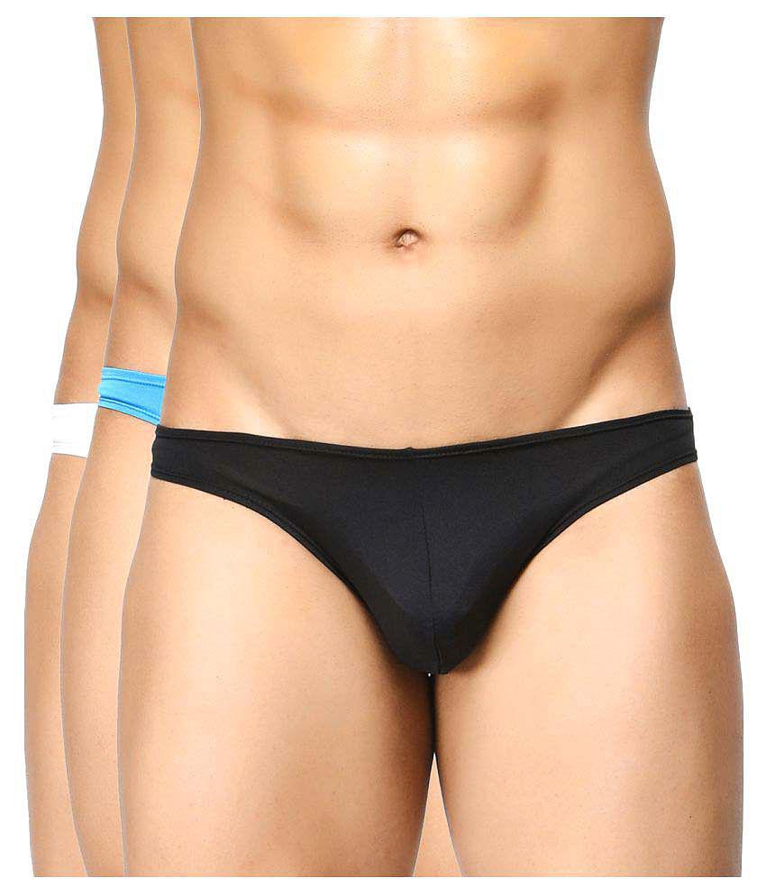 Chic Men BASIICS By La Intimo - Multicolor Polyester Men's Thongs ( Pack of 3 ) - S 2025 at Shop