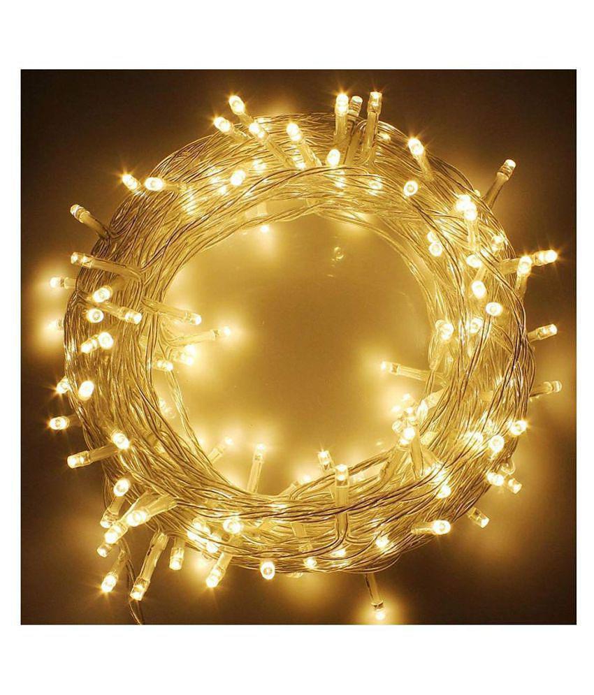 EmmEmm 10Mtr Warm White Pixel Led String String Lights Gold - Off-White