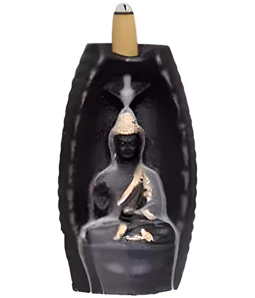 Khushi Enterprises Tower Sitting Resin Buddha Idol 13 x 6 cms Pack of 1