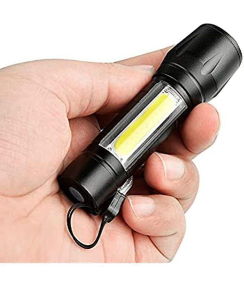 QUALSTAR - 3W Rechargeable Flashlight Torch ( Pack of 1 )