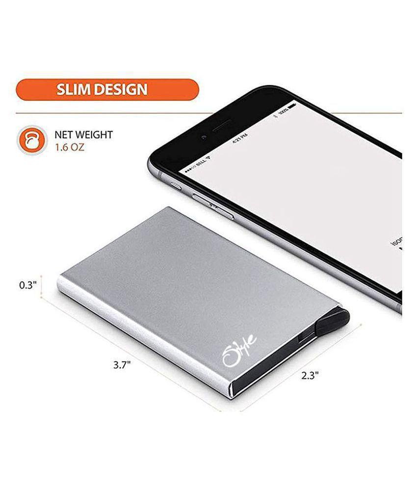 Affordable Men STYLE SHOES Button Silver Card ATM Holder - Silver 2025 at ShopCircuit | ONDC