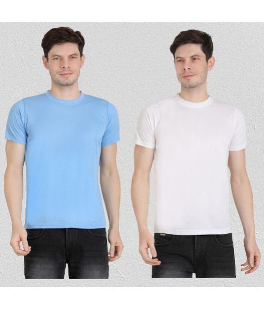 Latest Men Ben Toi - White Polyester Regular Fit Mens T-Shirt ( Pack of 2 ) - None 2025 at ShopC