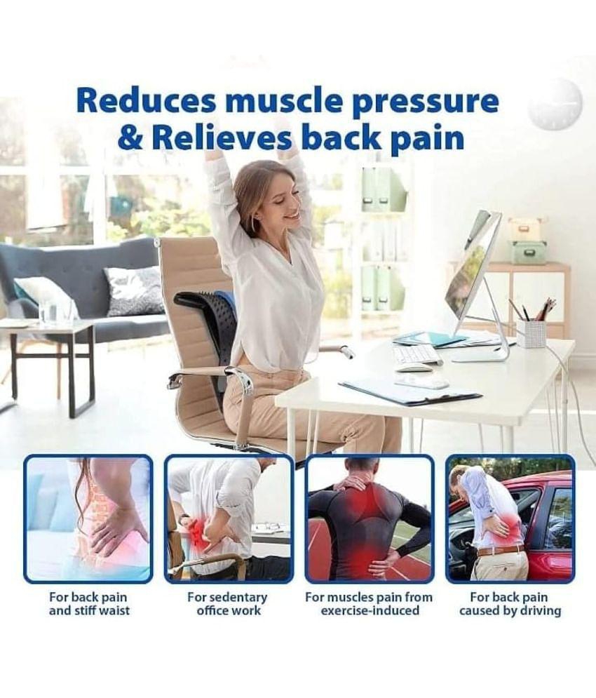 HSP ENTERPRISES Back Pain Relief Product Back Stretcher Spinal Back Relaxation Device Back Support For Lower & Upper Muscle Pain Relief Back Massager For Bed Chair & Car - Multi Color