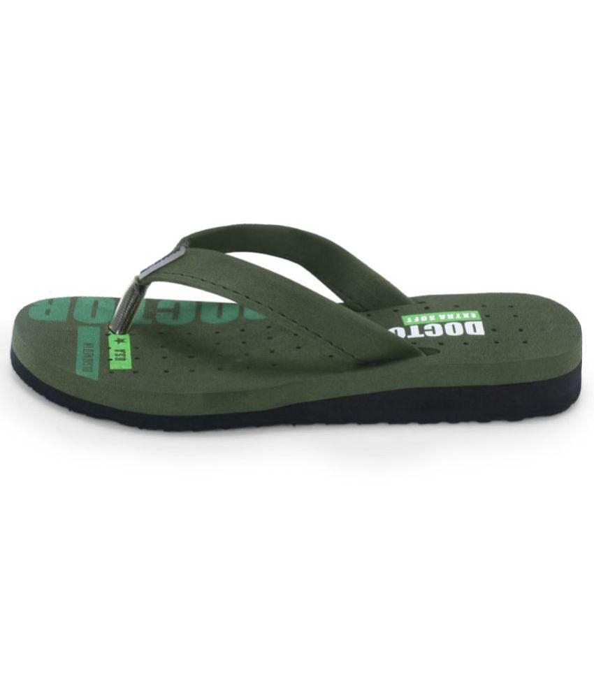 DOCTOR EXTRA SOFT - Olive Women''s Thong Flip Flop - None