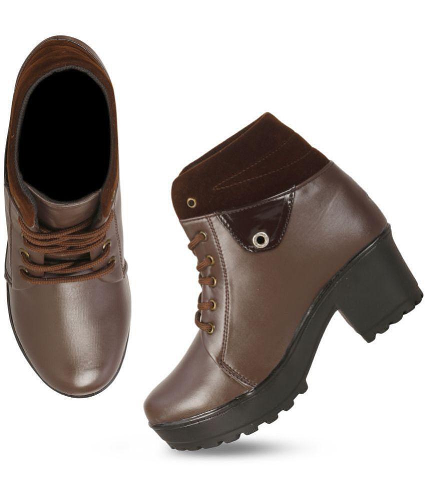 Ishransh - Brown Women's Ankle Length Boots - None