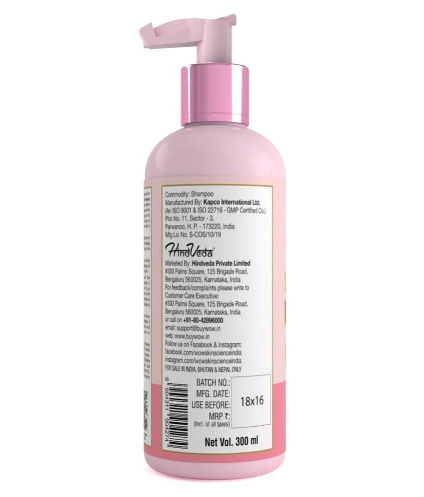 WOW Skin Science Himalayan Rose Shampoo with Rose Hydrosol Volumnising Hair No Parabens, Sulphate, Silicones, Color & PEG - 300mL