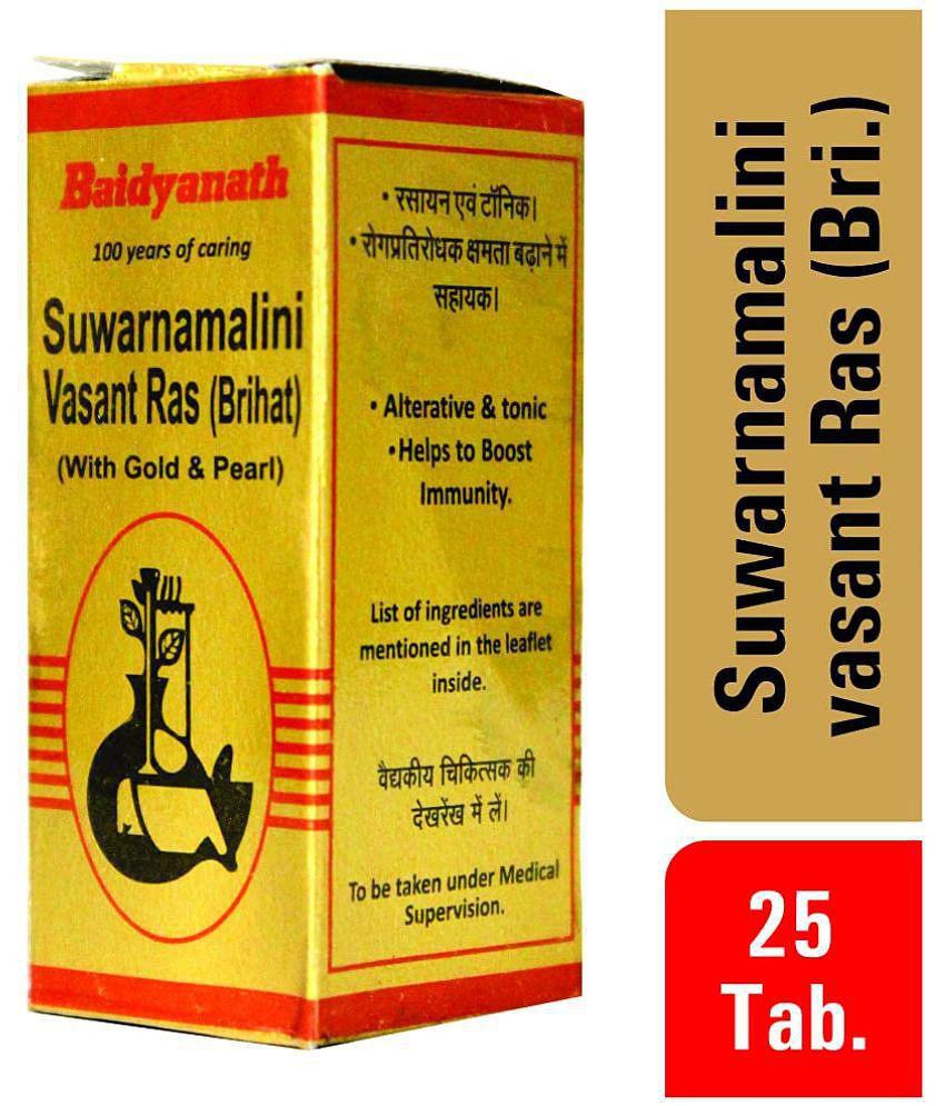 Baidyanath Swmalinibasant with Gold & Pearl Tablet 25 no.s