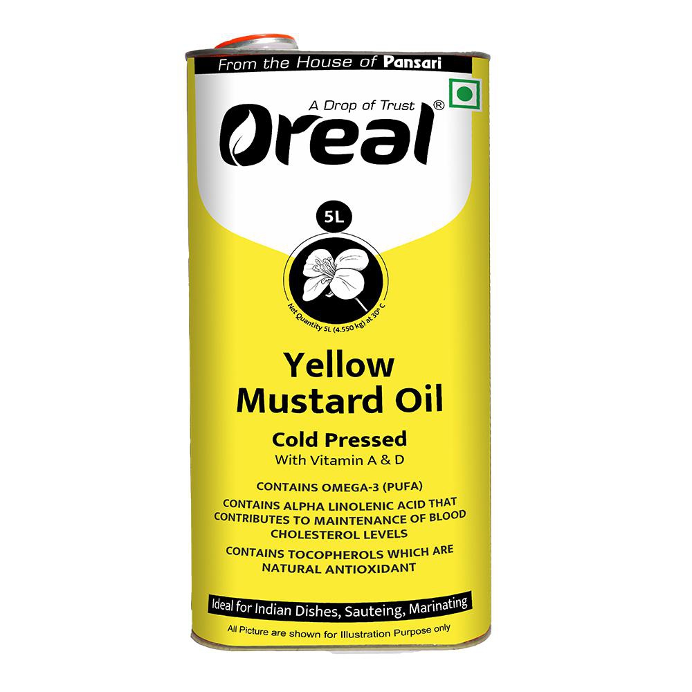 OREAL YELLOW MUSTARD OIL 5 LTR