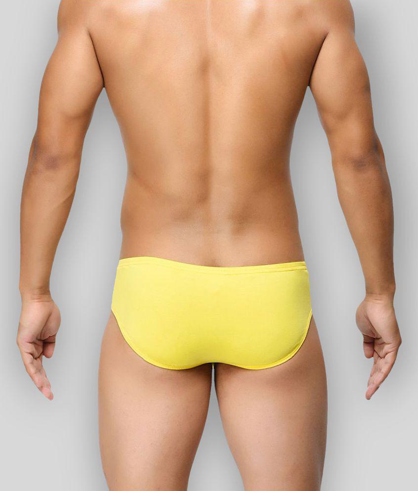 Top Men BASIICS By La Intimo - Yellow Cotton Men's Briefs ( Pack of 1 ) - L 2025 at ShopCircuit 