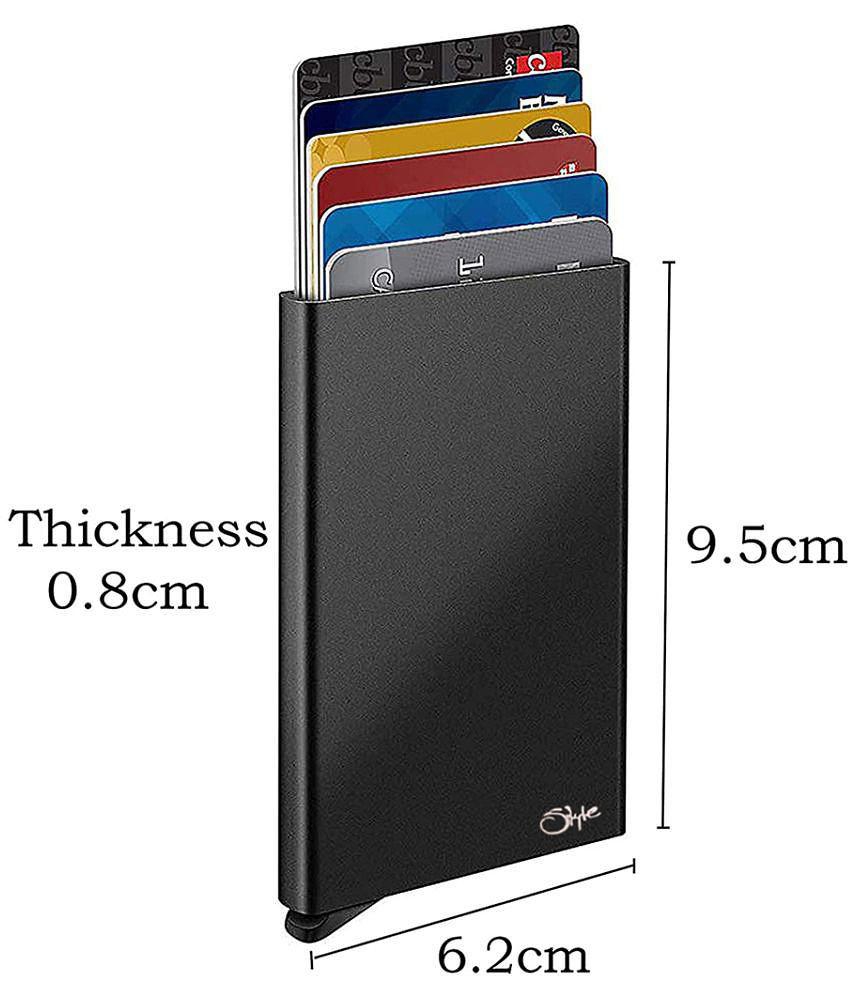 New Men STYLE SHOES - Steel Unisex Card Holder ( Pack of 1 ) - Black 2025 at ShopCircuit | ONDC