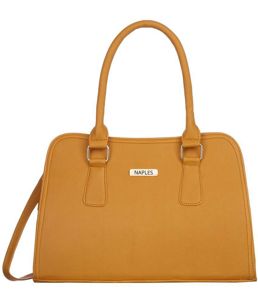 Naples - Yellow PU Shoulder Bag - Yellow