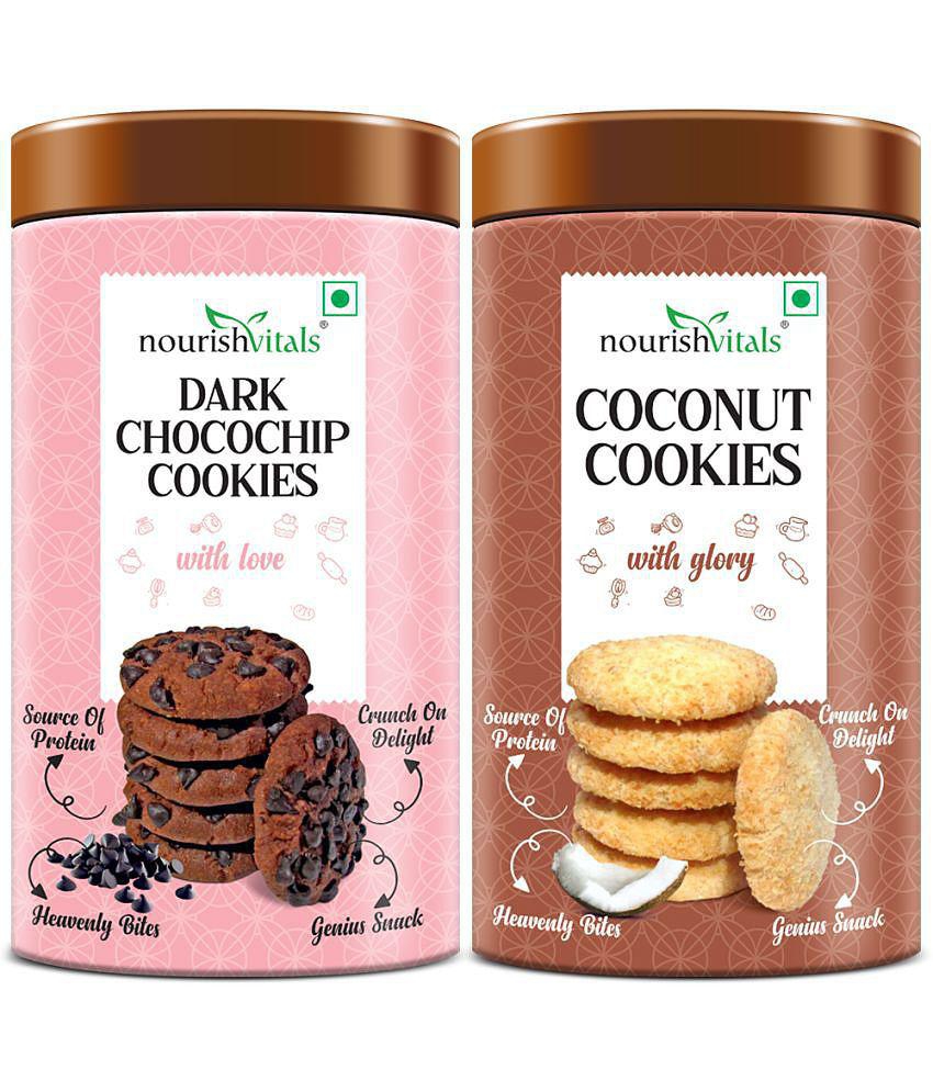 NourishVitals Combo Chocochip Cookies 240 g Pack of 2